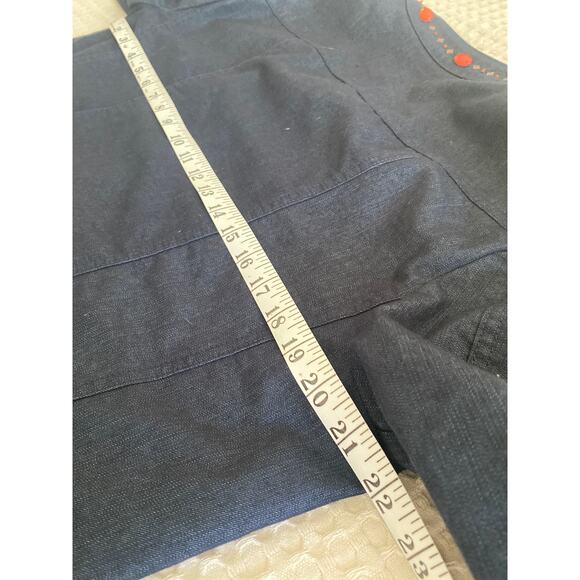 Alfred Dunner Womens Lightweight Dark Denim 3/4 Sleeve Beaded Open Jacket Sz 10P - Picture 8 of 11